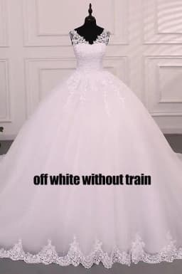 Ashley Gloria Pure White Wedding Dresses Elegant Boat Neck Ball Gown Simple Vestido De Noiva Plus Size Robe De Mariee