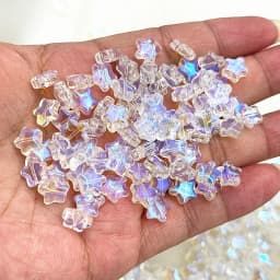 New 30pcs 8mm Five-pointed Star Matte Glass Beads Loose Spacer Beads for Jewelry Making DIY Handmade Bracelets Earrings