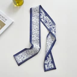 Korean green headband long small silk scarf for Women, Soft Comfort Elastic Headband, Workout Daily Casual Evening Gift Chic