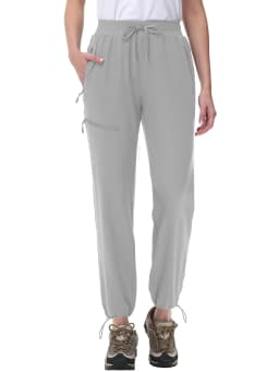 TACVASEN Womens Quick Dry Adjustable Ankle Hiking Pants UPF50+ Water Resistant Stretch Cargo Trousers 4 Pockets Athletic Pants