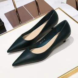 2024 Spring Women 4cm High Heels Concise Office Pumps Lady Soft Leather Thin High Heels Female Fashion Pointed Toe Wedding Shoes