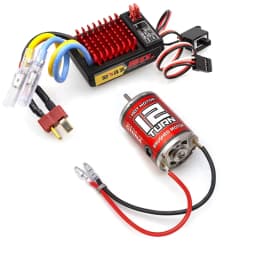 RCXAZ 540 PRO Brushed Motor Matched AEY60 Bidirectional 60A Brushed ESC Combo, RC Upgrade Mod Kit For 1/10 RC Vehicle Arrma Traxxas HSP Redcat RC4WD Tamiya Axial SCX10 D90 1/10 RC Crawler Offroad Truck Buggy