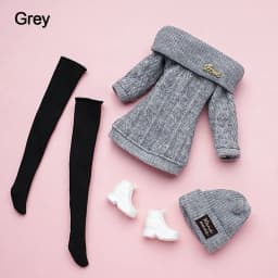 Clothes Suit for 30cm Fat Doll Boy's and Girl's High Collar Knitted Sweater Hat Stocking Set Doll's Accessories DIY Dress Up Toy