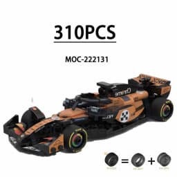 F1 Racing Car Building Blocks 8-Grid Racing Champion Vehicle (With Stickers) Children's Birthday Gift Christmas Toy Gift