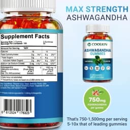 Ashwagandha Gummies - Enhance Physical Strength and Endurance Relieve Stress and Anxiety Improve Sleep Quality Antioxidant