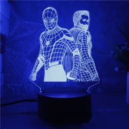 3D acrylic LED night light Spider Man visual 16 color gradient touch switch USB desk lamp holiday gift home decoration