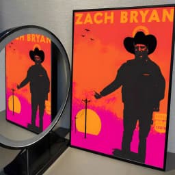 Popular Singer Z-Zach Bryan Poster High Quality Dorm Living Room Aesthetic Wall Decoration Painting Stickers Gift