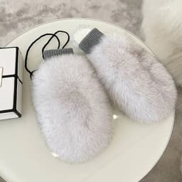 2026 New Style Winter Warm Genuine Fox Fur Covered Gloves Women Fashion Real Fox Fur Glove Outdoor Russia Thick Glove Women Warm