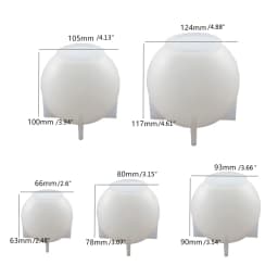 Silicone Crystal Ball Mold Round Ball Mould DIY Crafts Ornaments Decor for Epoxy Resin Jewelry Making Tools Soap Candle Making