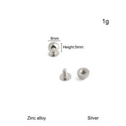 30/100/200PCS 8-20mm Mushroom Dome Bolt Metal Round Button Rivets For Handbag Clothing Decoration Screw Back Studs Accessories