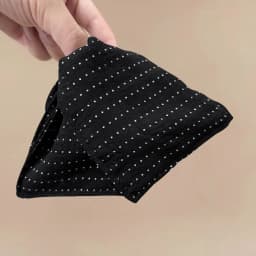 Fabric Polka Dot Triangle Shark Clip Elegant Temperament High Ponytail Clip Fashionable Women's Hair Grabbing Hair Accessories