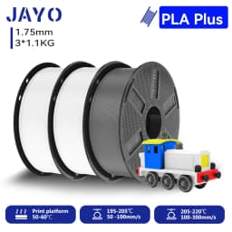 JAYO 3*1.1KG PLA + Filament 1.75MM PLA Plus 3D Printer Filament 1.1KG/roll For FDM Neatly Wound Coloful 3D Printing Material for 3D Printer & Pen