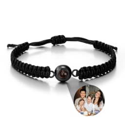 Wholesale New Projection Bracelets Stainless Circle Photo Bracelet Customized Colorful Woven Projection Bracelet Adjustable