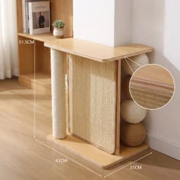 Sofa Corner Cat Scratching Post Couch Protector Sisal Scratcher Board Solid Wood Cat Scratchers Indoor Side Table Cats Furniture