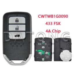 Datong World CWTWB1G0090 4A Chip 433MHz Car Remote Key For Honda Accord Inspire Fit HRV Venzel Jazz Envix Crider City Sport