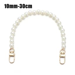 8/10mm Pearl Strap for Bags Handbag Handles DIY purse Replacement Long Beaded Chain for Shoulder Bag Straps Pearl Belt