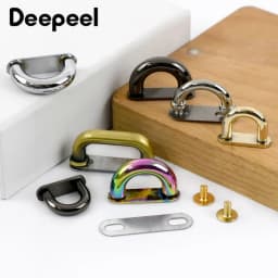 5/10Pcs Deepeel Metal Arch Bridge Bag Side Clip Buckle D Ring Screw Hook Handbag Strap Handle Connect Clasp Bags Accessories