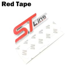 New Metal Red Blue ST line Sticker Car Head Emblem Badge Chrome Sticker for FORD FIESTA FOCUS MONDEO Auto Car Styling