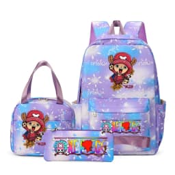 One Piece Backpacks Women Men Capacity School Bag Rucksack Printe Backbag Travel Daypack Male Backpack Mochila 3pcs