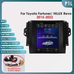 9.7 4G Wireless Carplay Android Auto Car Radio Multimedia for Toyota Fortuner / HILUX Revo 2015 - 2022 Video Player