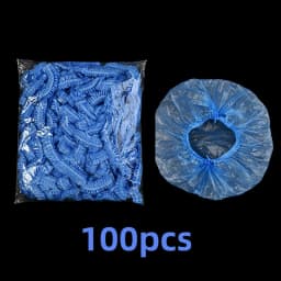 300/100/Pack Heavy-Duty Elastic High-Quality Disposable Shower Caps - Transparent Plastic Disposable Head Covers for Travel, Hair Salons, Hair Dyeing, and Haircuts, Suitable for Hair Care, Swimming, and Bathing - Indoor Shoe Covers, Clean and Hygienic, Durable and Hygienic Design, Secure Fit, Easy to Put on and Take Off, Protects Hair | Stable Non-Slip Headgear | Disposable Toiletries