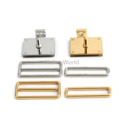1/3Sets 100% Stainless Steel New Bag Locks Swivel Clasp with Key For Women Handbag Purse Tote Turn Lock Set Accessories High-end