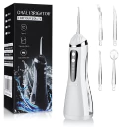 3 Modes 5 Nozzles Water Flosser 1600 Pulses/min 0.6mm Fine Jet Food Grade High Pulse Oral Irrigator for Teeth Cleaning Gum Care