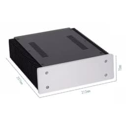 All-Aluminum DIY Audio Chassis Case 2107 with Side Heat Sinks for Amplifier, DAC, Headphone Amp, Preamplifier
