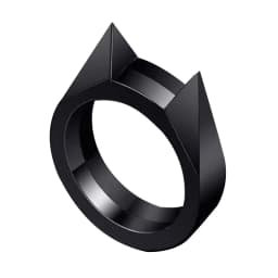 Self-defense Cat Ear Ring Window Breaker Women's Anti-wolf Men's Single Finger Buckle Carry Defense Spikes Finger Tiger .
