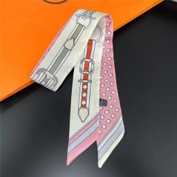 5*90cm French Romantic New Twill Silk Small Silk Scarf Women's Headband Tied Handbag Silk Scarf Fashion Small Scarf Wholesale