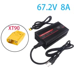 OHRIJA 67.2V 8A Charger Smart Aluminum Case Is Suitable For 16S 59.V OLED Dispay Li-ion Lipo Battery OLED Display Fast Charger