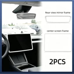 For Tesla Model YL/3 Highland/Y Juniper2024-2026 Silicone Screen Frame, Display Edge Body Cover, Central Control Bezel Protector