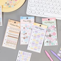 10 Pcs Cartoon Shaped Sticker Pack Colored Marks Cute Diary Stickers Scrapbooking Collage Card Decoration School Accessories