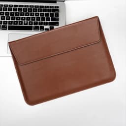 Customized Name PU Leather Men's and Women's Laptop Case Bag 13/15 English Computer Stand Computer Bag