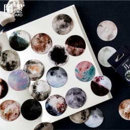 45 Pcs Moon Mini Paper Stickers Cute Creative for DIY Album Diary Scrapbooking Label Stationery School Supplies