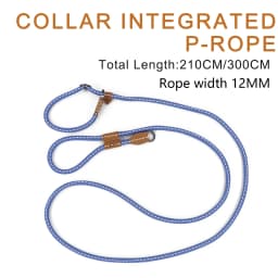 210CM/300CM Dog Leash Multi-functional Adjustable P-shape Chain Traction Rope Leads for Running Walking Free Hands Free Leashes