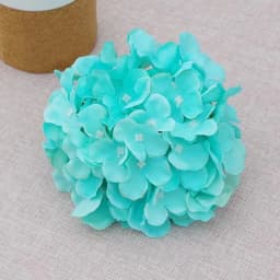 5PCS 54 Heads Silk Hydrangea Heads Artificial Flowers Heads with Stems Fake Hydrangea Flowers for Home Wedding Party Decoration