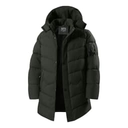 Winter 2026 New Fashion Men Solid Color Long Sleeve Zipper Casual Trendy Simple Daily Basic Hooded Parkas Male Top Clothing Coat