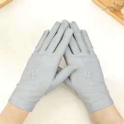 Spring and Summer Embroidered High-Elastic Spandex Gloves, Thickened Women's Dance Performance Gloves, Cycling Etiquette Gloves