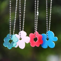 DIY Lovely Floral Pendant Silicone Mold with Hole Jewelry Keychain Necklace Earrings Flower Shape Charms Epoxy Resin Mould