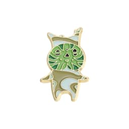 Cartoon Game Elf Enamel Pins Custom Leaf Spliced Fox Octopus Brooches Lapel Badges Animal Plant Jewelry Gift for Friends