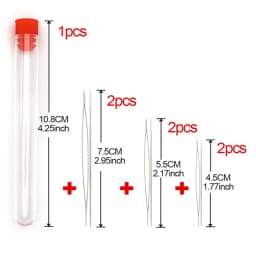5PCS Open Curved Beading Needles Pins Jewelry Making Tools Stainless Steel Needle for Bead Threading Pins DIY Necklace Bracelet
