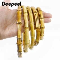 1/2/4Pcs Deepeel 7-18cm Natural Bamboo Bag Handles for Women Handbag Purse Handle Woven-Bag Ring DIY Handmade Bags Accessories