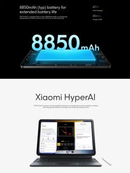 Poco Pad X1 Global Edition 11.2'' 144Hz 3.2K Snapdragon 7 Display + Third Generation Octa Core Processor 45W 8850Mah