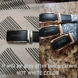 CEXIKA Men's Genuine Leather Automatic Buckle Belt Custom Engraved Name/Logo Ideal Waist Belt for Father's Day Personalized Gift