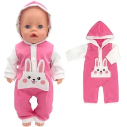 Doll Winter Clothes Fits for 17 Inch Baby Doll Kitty Outfit Set for 40cm Reborn Baby Doll Coat Hoodie Suit for Toy Wear