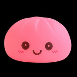 2026 New Luminous Colored Steamed Dumpling Squishy Toy, Soft Silicone Decompression LED Night Light, Glowing Squeeze Lamp for An