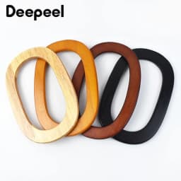 2/4/10Pcs 17cm Oval Wooden Bag Handle Rings for Purse Frame Crochet Handbag DIY Handmade Knitting Sewing Craft Accessories Kit