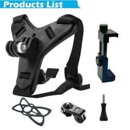 Motorcycle Helmet Chin Strap Mount Holder for GoPro Hero 13 12 11 10 9 8 AKASO SJCAM Insta360 DJI OSMO Action Camera Accessories