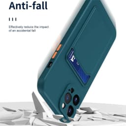 Candy Color Card Slot Wallet Pocket Silicone Case For iPhone 17 Air 16e 16 15 14 Pro Max Plus Soft Silicone Phone Cover